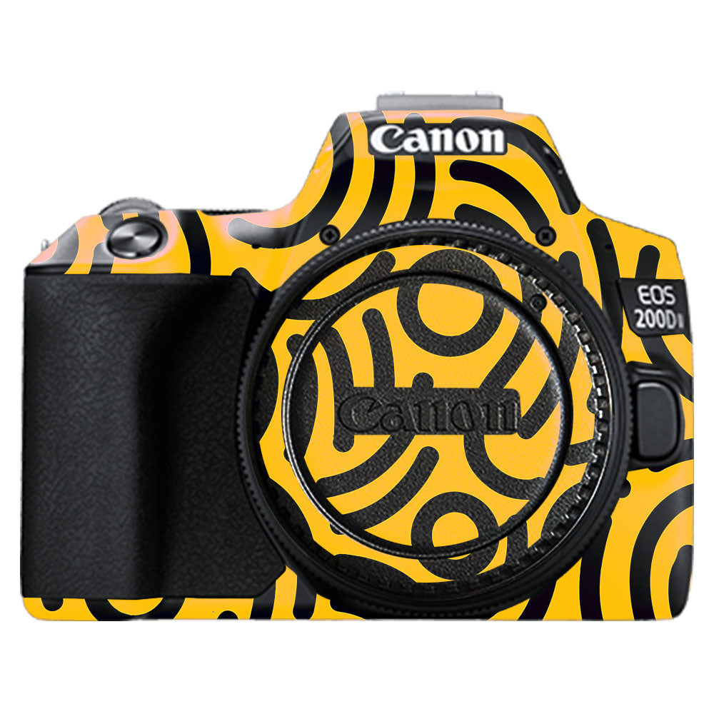 Minimal Yellow Wave Canon EOS 200D II Camera Skin