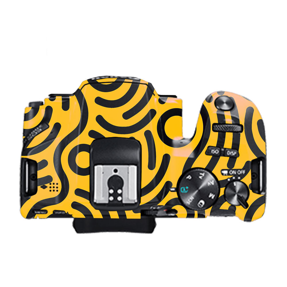 Minimal Yellow Wave Canon EOS 200D II Camera Skin