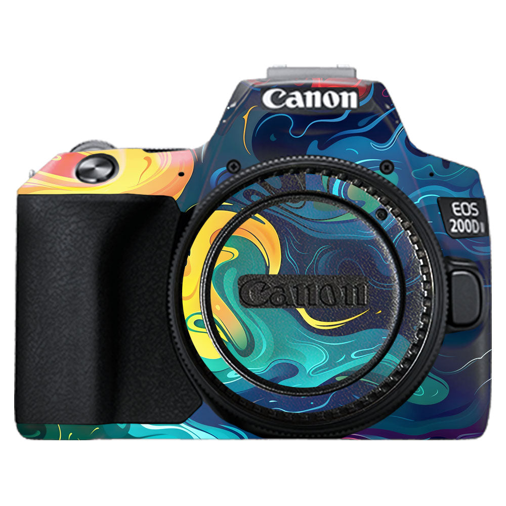 Rainbow Liquid Fusion Canon EOS 200D II Camera Skin