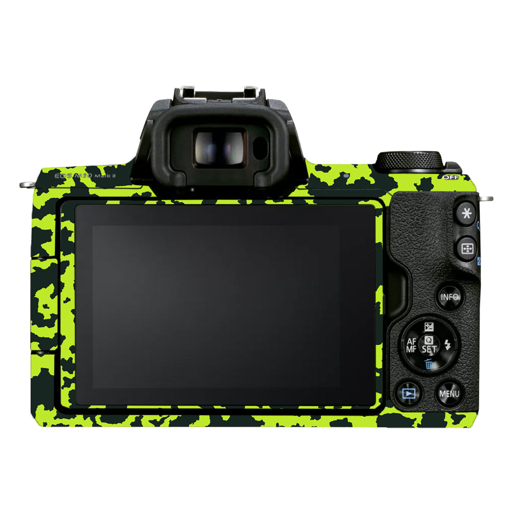 Neon Green Splatter Canon EOS M50 Mark II Camera Skins