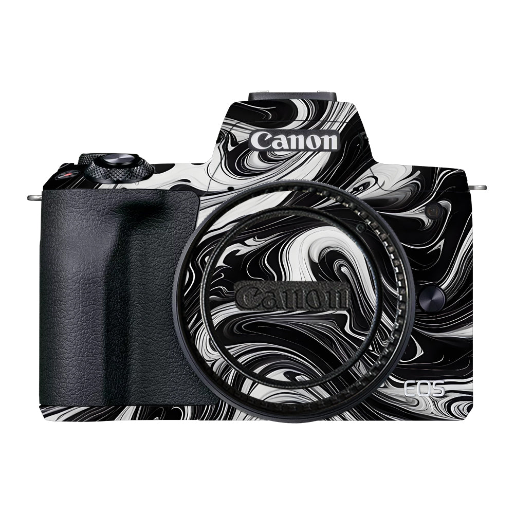Black and White Marble Canon EOS M50 Mark II Camera Skins