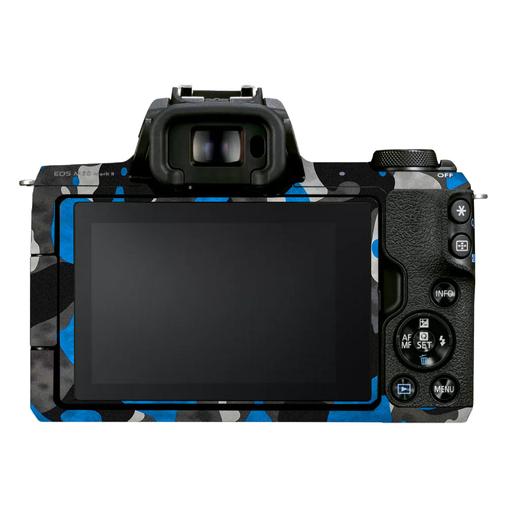 Blue Grey Camo Canon EOS M50 Mark II Camera Skins