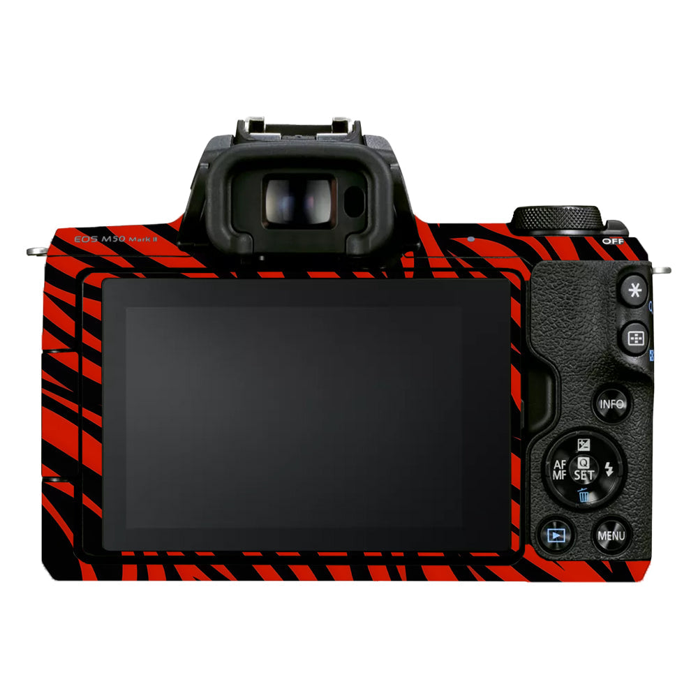 Red and Black Stripes Canon EOS M50 Mark II Camera Skins