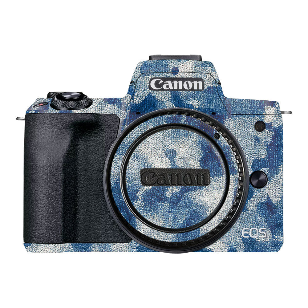 Blue Watercolor Fabric Canon EOS M50 Mark II Camera Skin