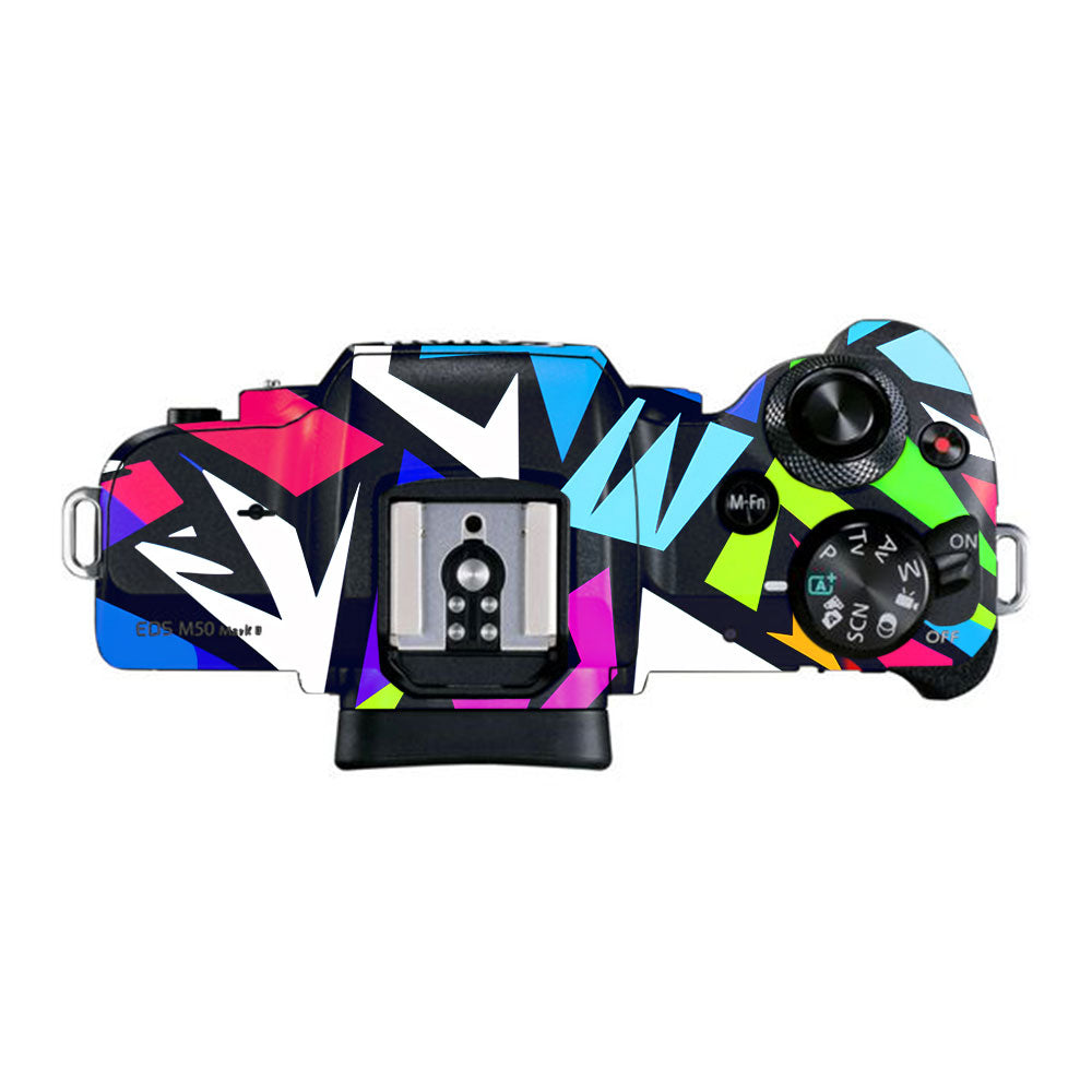 Bold Geometric Pop Canon EOS M50 Mark II Camera Skin