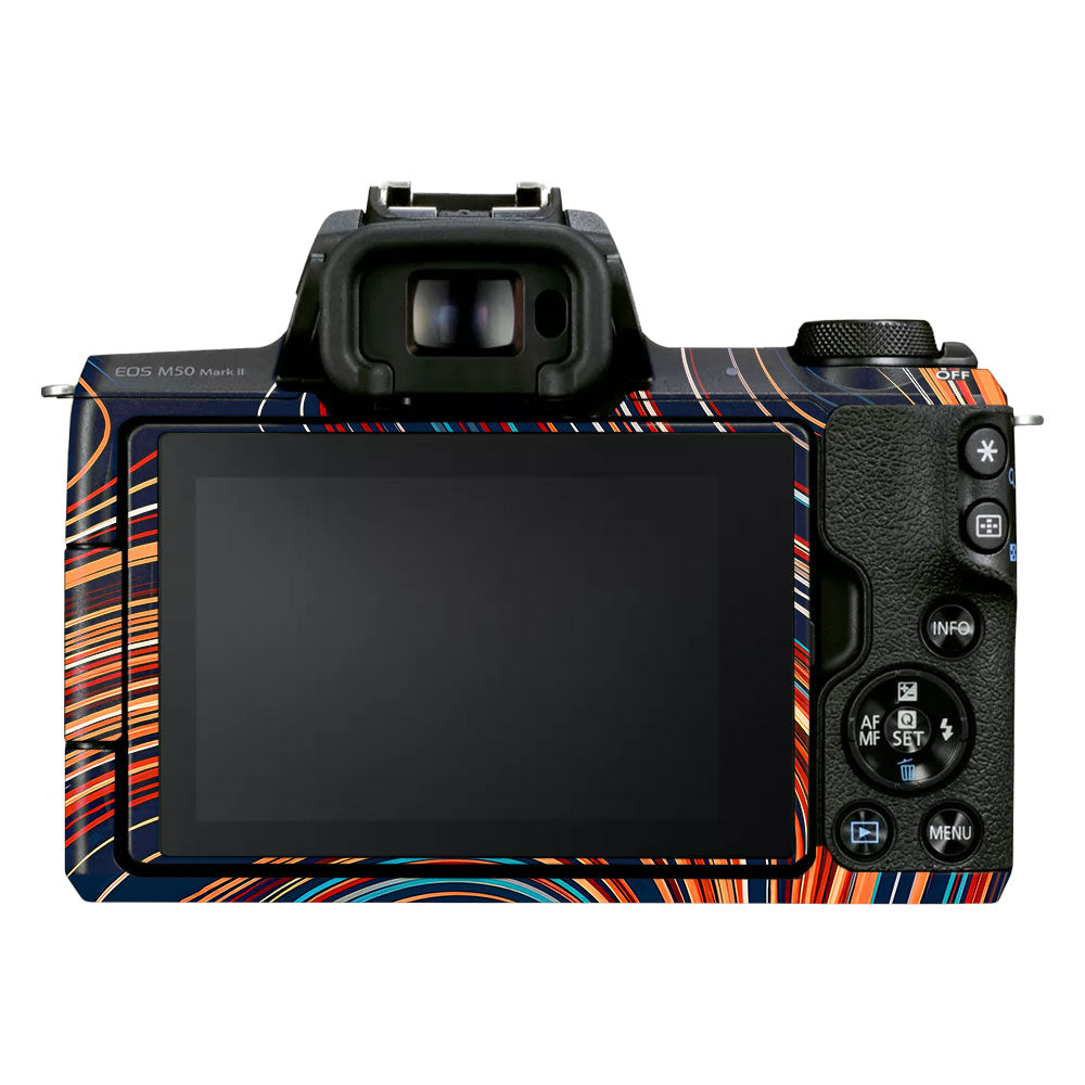 Retro Abstract Striped Swirl Canon EOS M50 Mark II Camera Skin