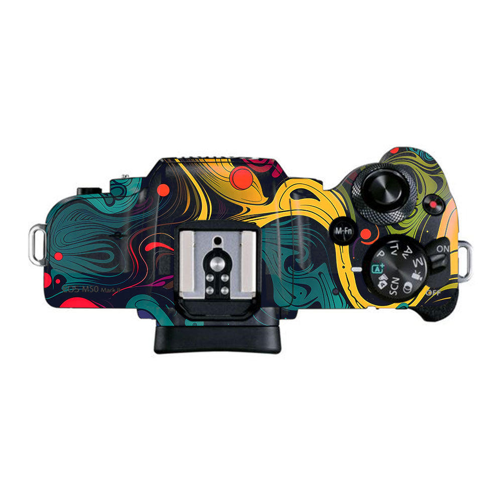 Psychedelic Color Swirl Canon EOS M50 Mark II Camera Skin