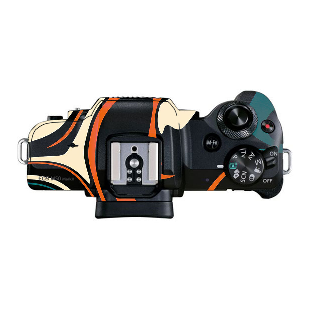 Mid-Century Abstract Swirl Canon EOS M50 Mark II Camera Skin