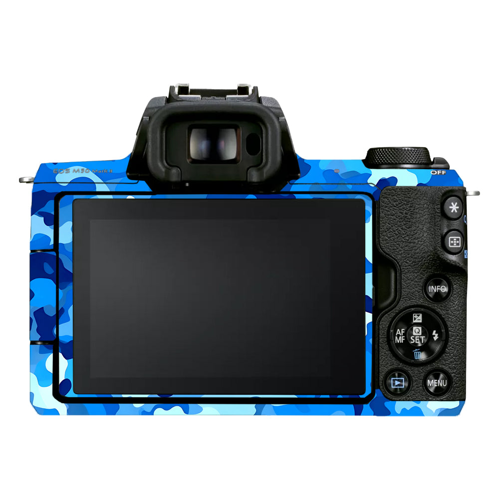 Arctic Blue Camo Pattern Canon EOS M50 Mark II Camera Skins