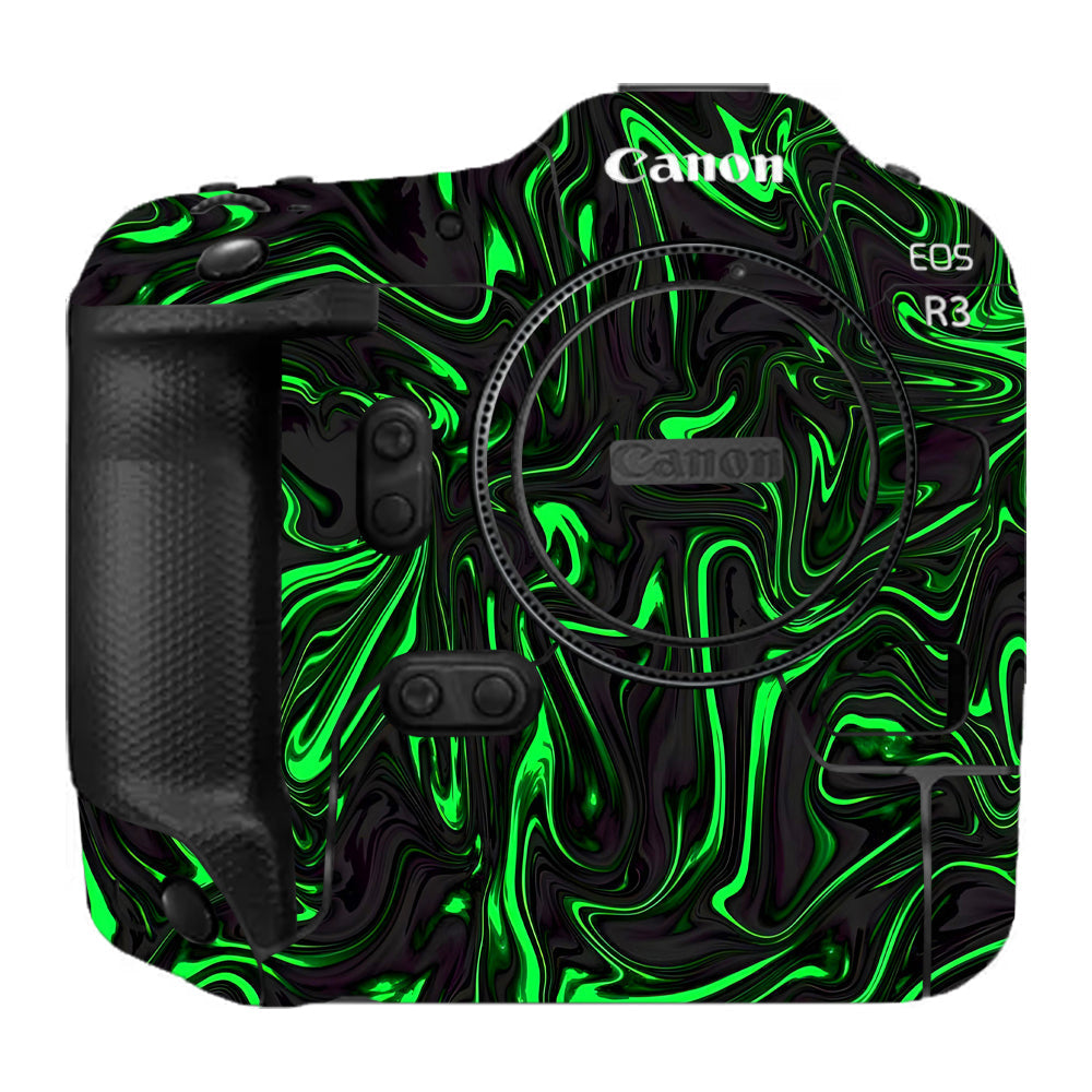 Green Liquid Pattern Canon EOS R3 Camera Skins