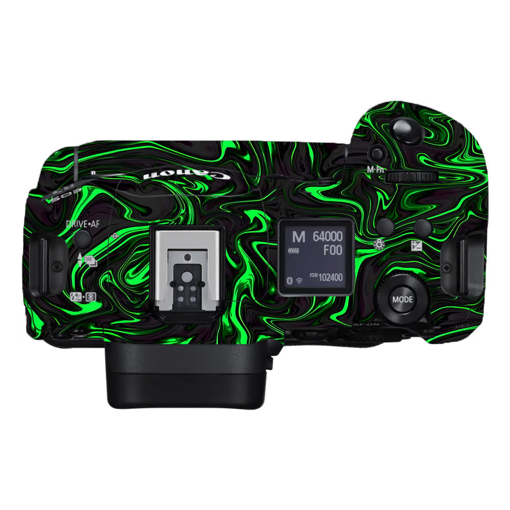 Green Liquid Pattern Canon EOS R3 Camera Skins