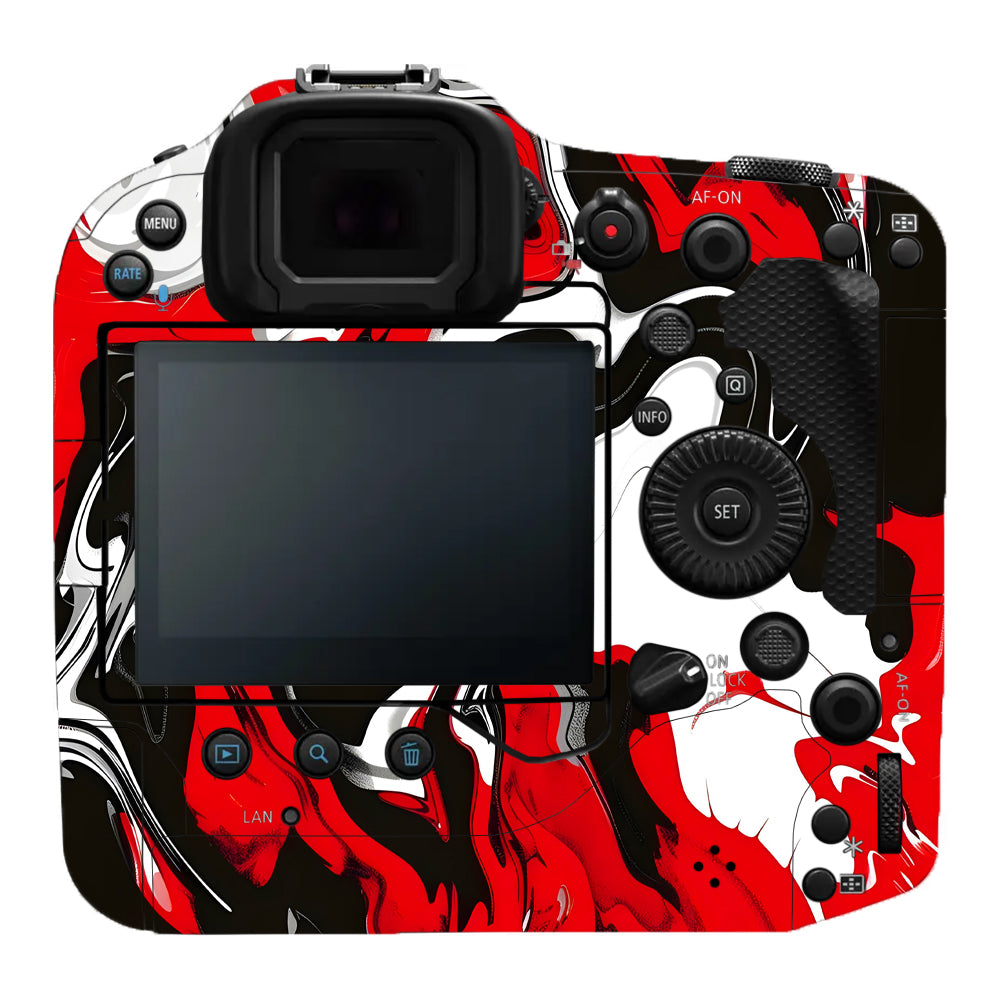 Scarlet and White Motion Canon EOS R3 Camera Skins