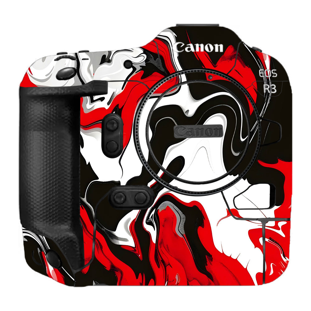 Scarlet and White Motion Canon EOS R3 Camera Skins