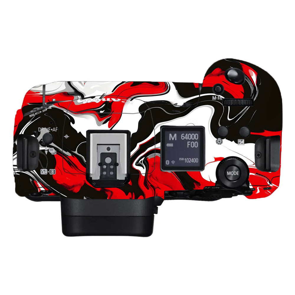 Scarlet and White Motion Canon EOS R3 Camera Skins