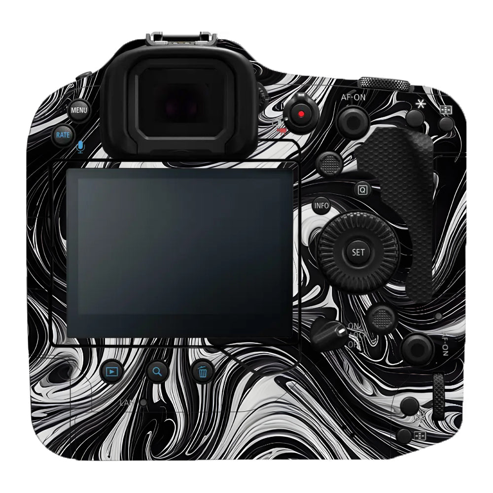 Black and White Marble Canon EOS R3 Camera Skins