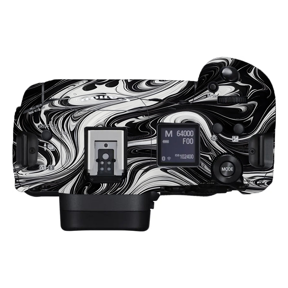Black and White Marble Canon EOS R3 Camera Skins
