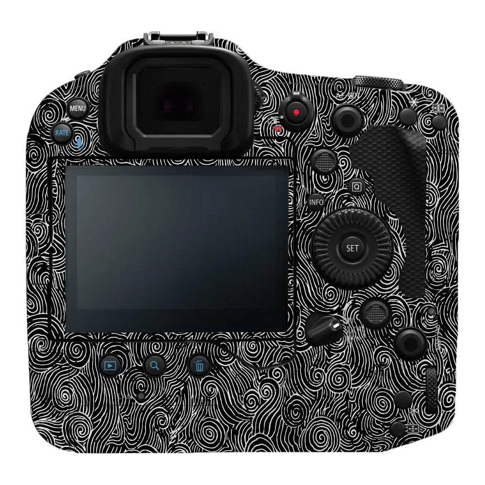 White Spirals Canon EOS R3 Camera Skins
