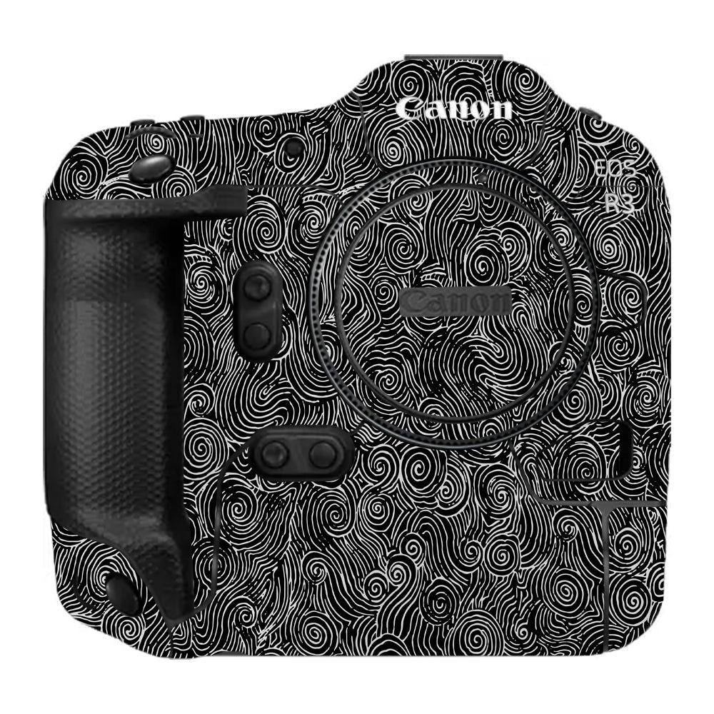 White Spirals Canon EOS R3 Camera Skins