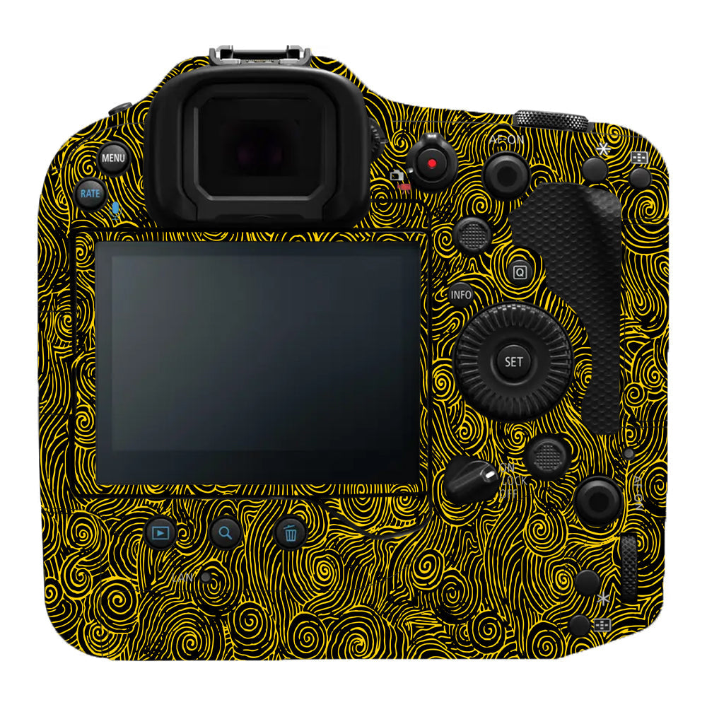 Yellow Spirals Canon EOS R3 Camera Skins