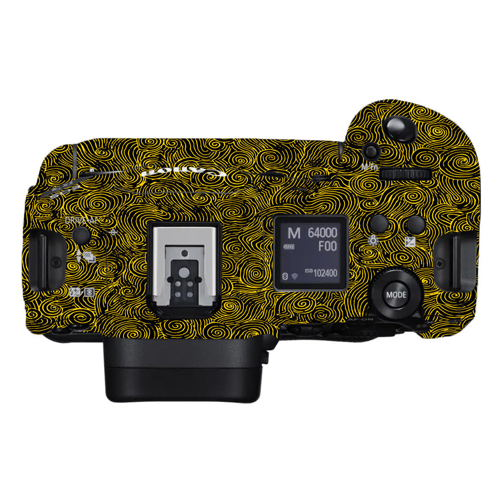 Yellow Spirals Canon EOS R3 Camera Skins