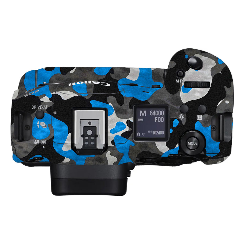 Blue Grey Camo Canon EOS R3 Camera Skins