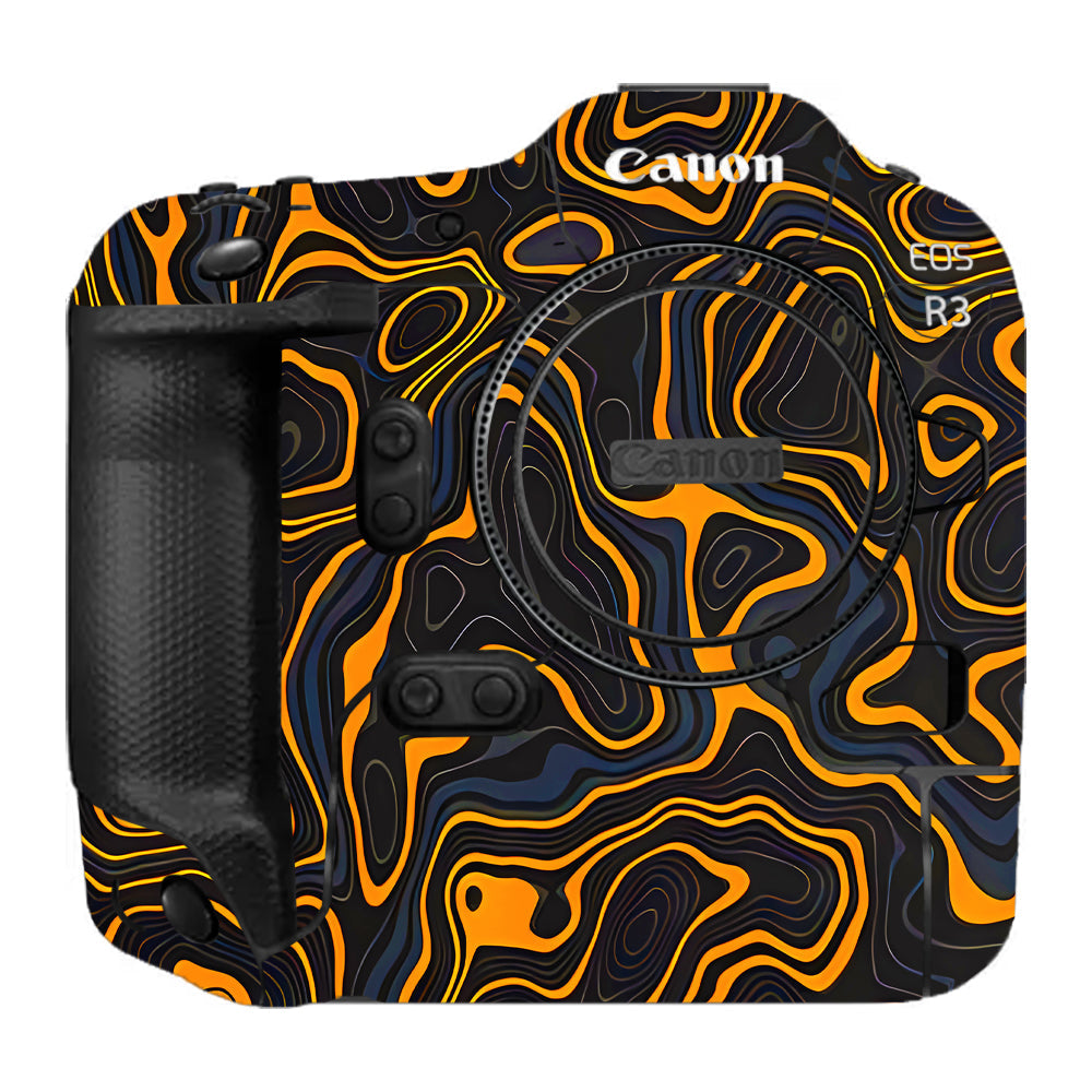 Amber Topographic Waves Canon EOS R3 Camera Skins