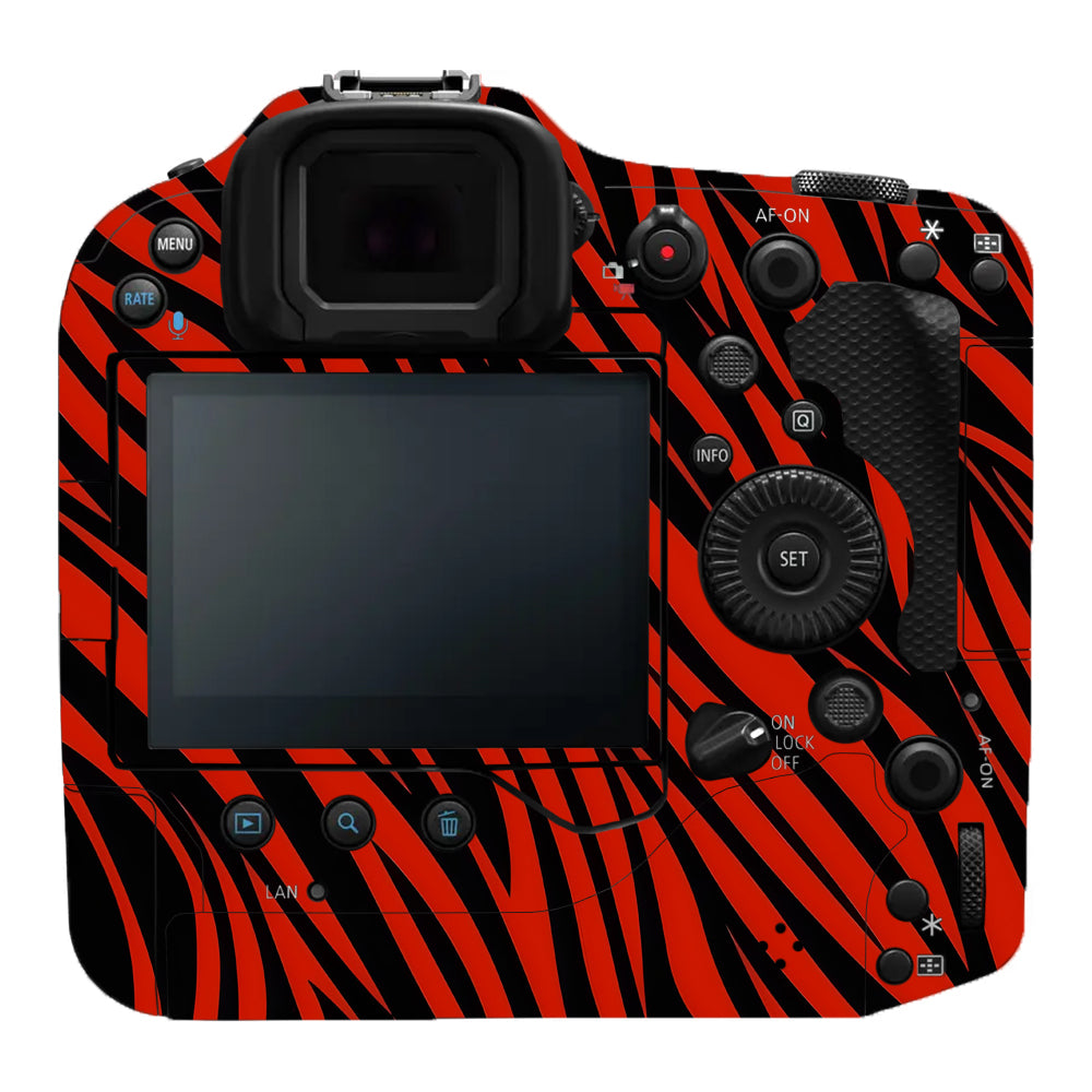 Red and Black Stripes Canon EOS R3 Camera Skins