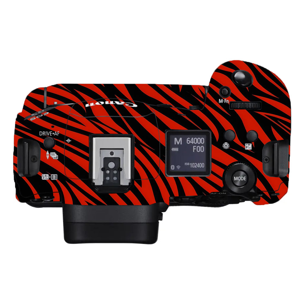 Red and Black Stripes Canon EOS R3 Camera Skins