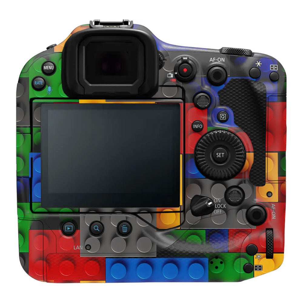 Colorful LEGO Brick Wall Pattern Canon EOS R3 Camera Skin