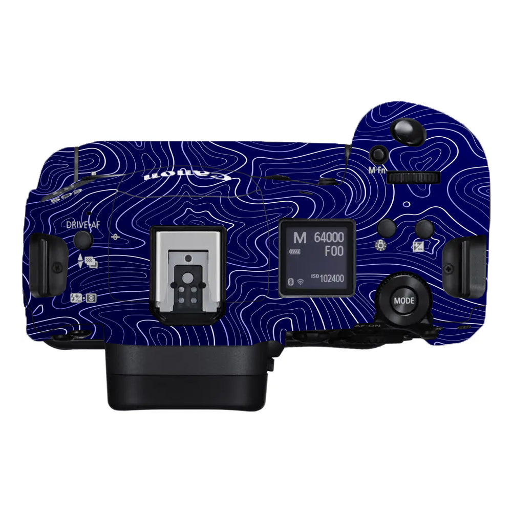 Deep Blue Contour Canon EOS R3 Camera Skins
