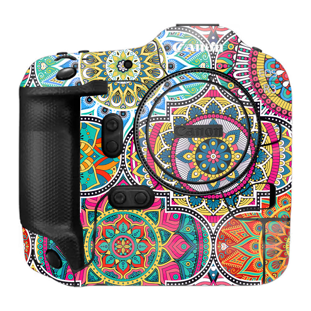 Boho Mandala Tile Pattern Canon EOS R3 Camera Skin