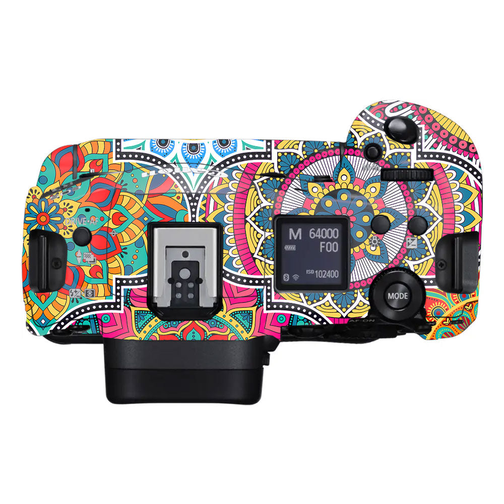 Boho Mandala Tile Pattern Canon EOS R3 Camera Skin