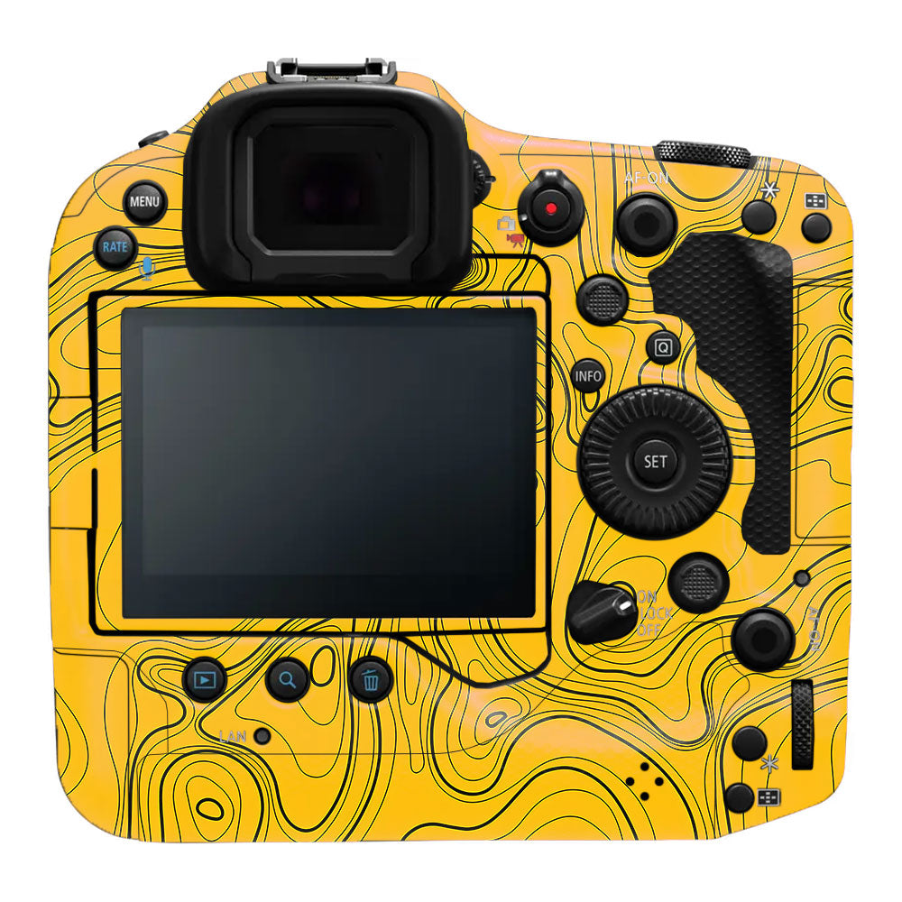 Topographic Map Pattern Canon EOS R3 Camera Skin