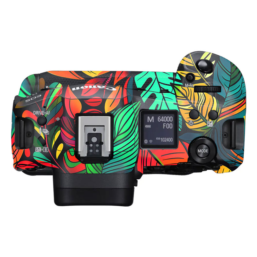 Tropical Jungle Leaves Canon EOS R3 Camera Skin
