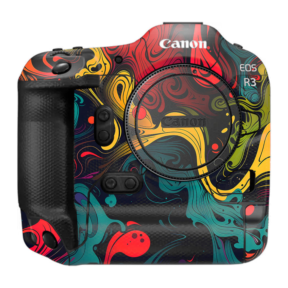 Psychedelic Color Swirl Canon EOS R3 Camera Skin