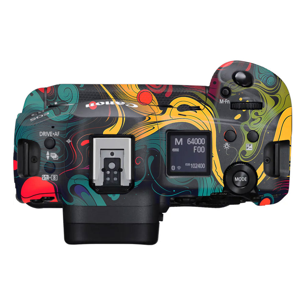 Psychedelic Color Swirl Canon EOS R3 Camera Skin