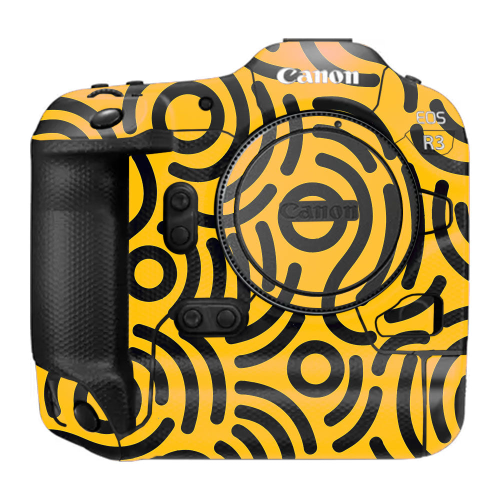 Minimal Yellow Wave Canon EOS R3 Camera Skin