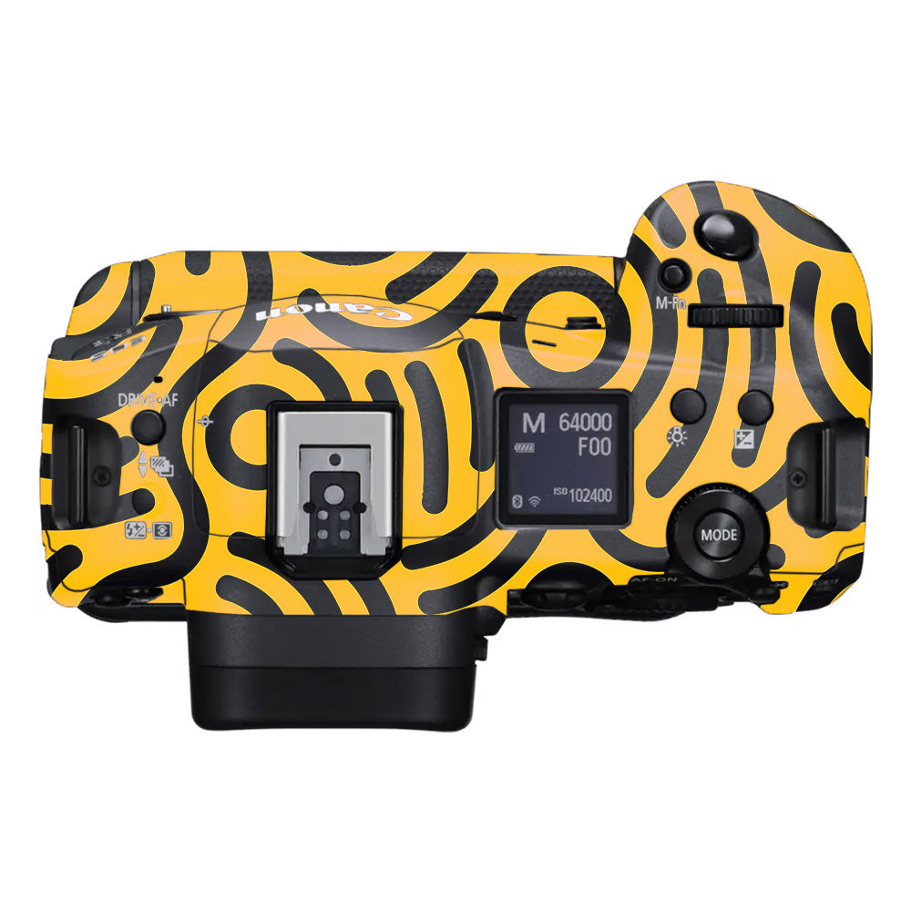 Minimal Yellow Wave Canon EOS R3 Camera Skin