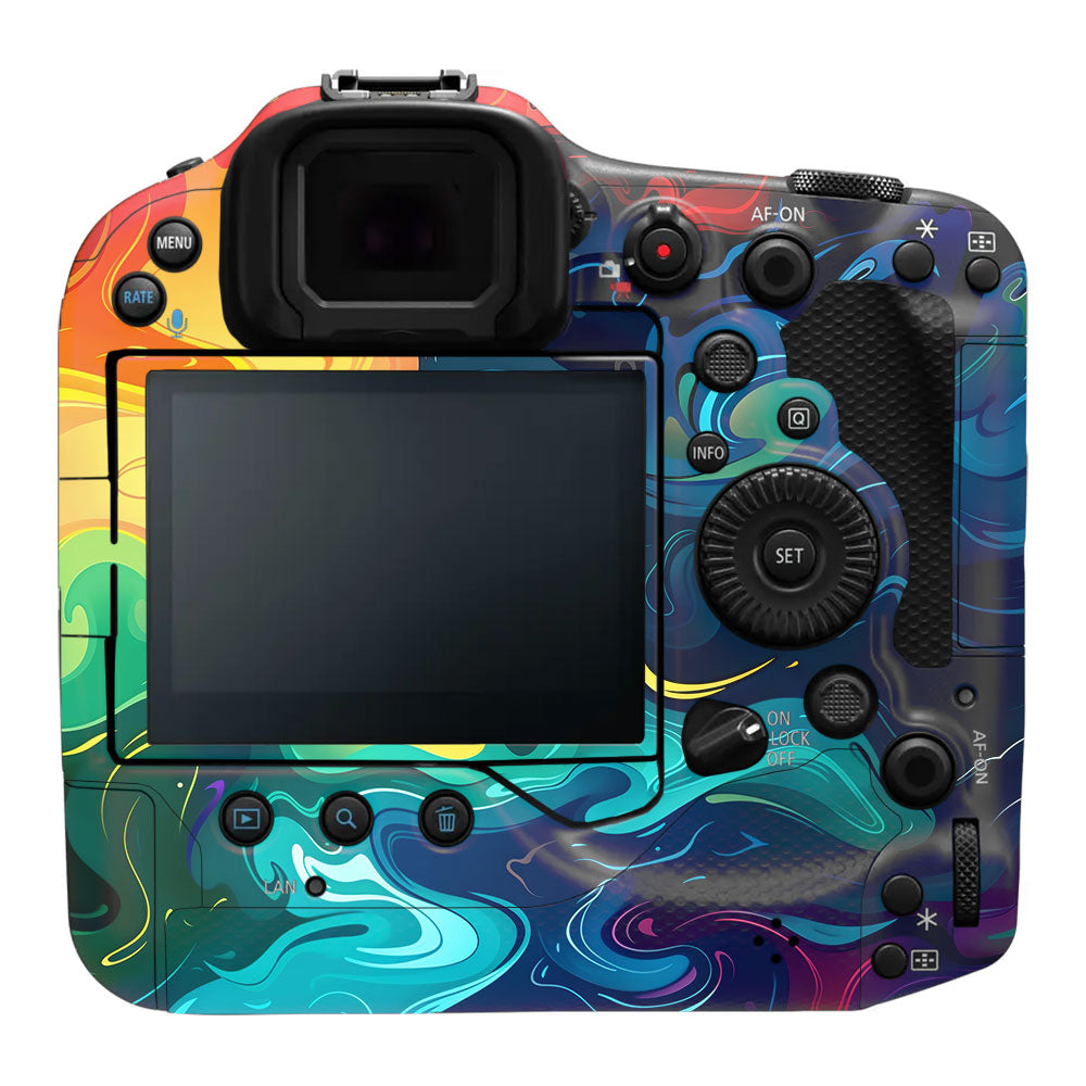 Rainbow Liquid Fusion Canon EOS R3 Camera Skin