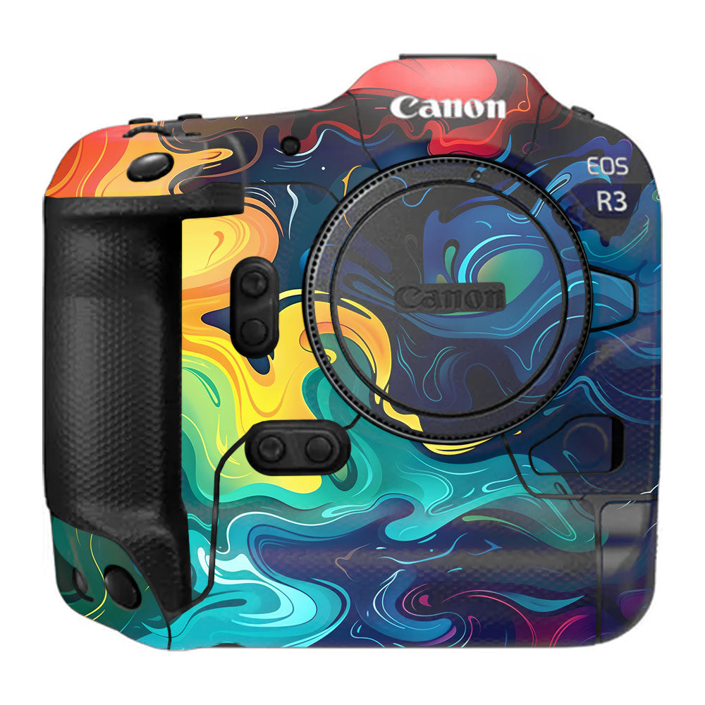 Rainbow Liquid Fusion Canon EOS R3 Camera Skin