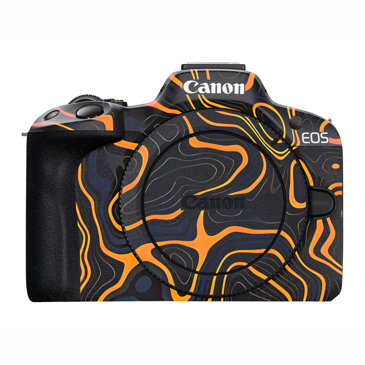 Amber Topographic Waves Canon EOS R50 Camera Skin
