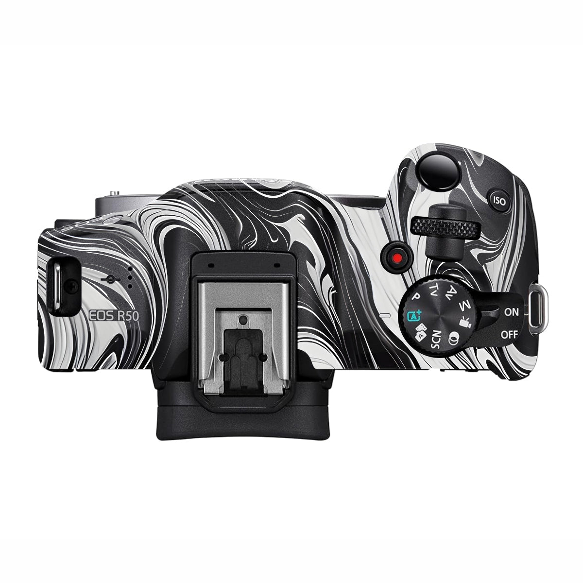 Black and White Marble Canon EOS R50 Camera Skin