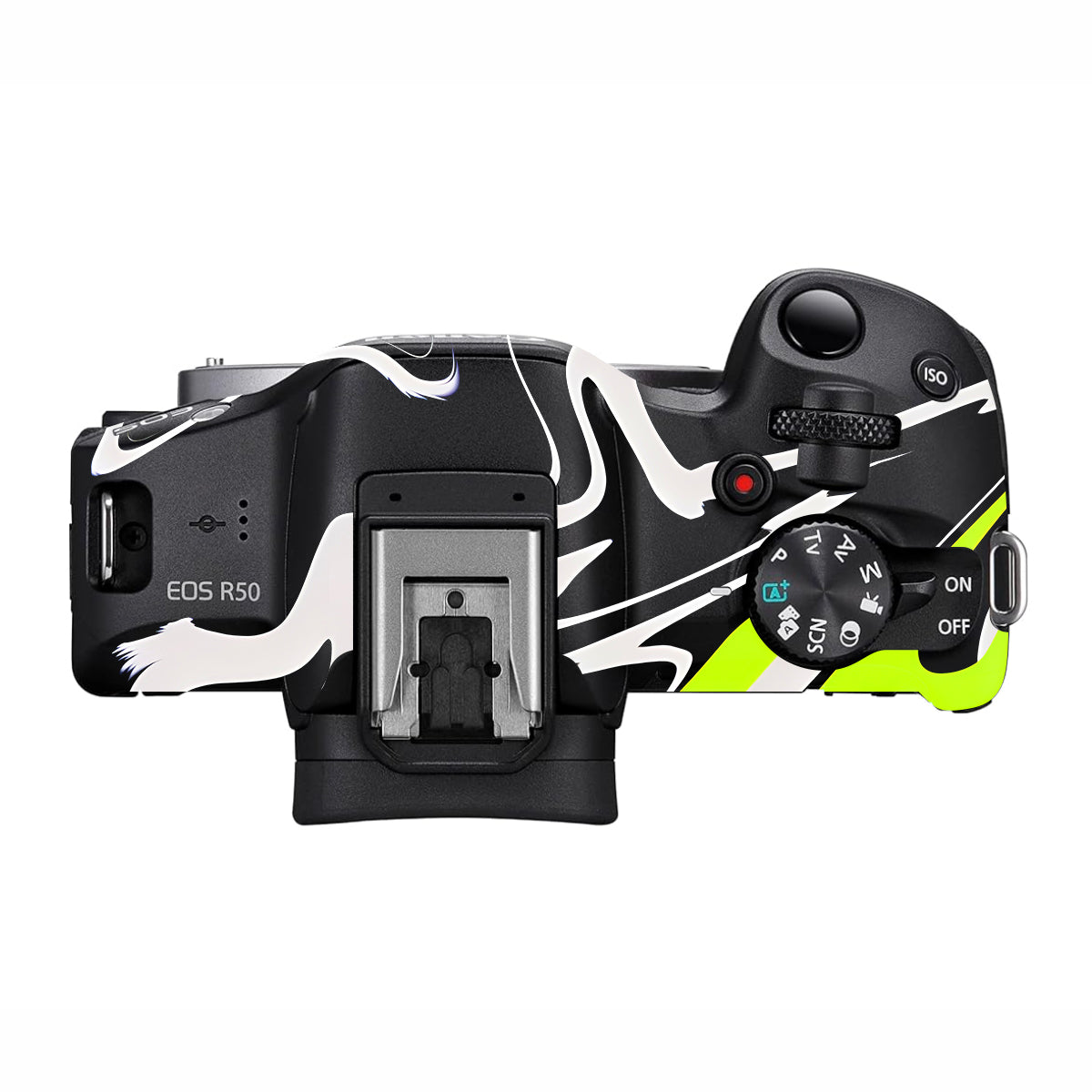 Neon Green and Black Pattern Canon EOS R50 Camera Skin