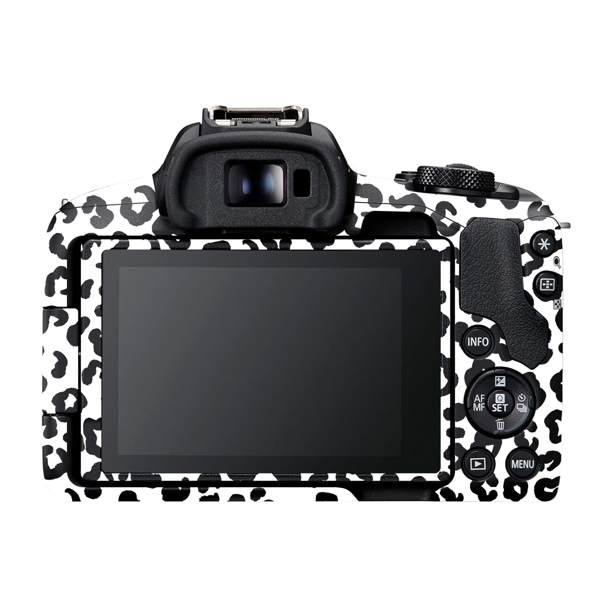 White Leopard Canon EOS R50 Camera Skin