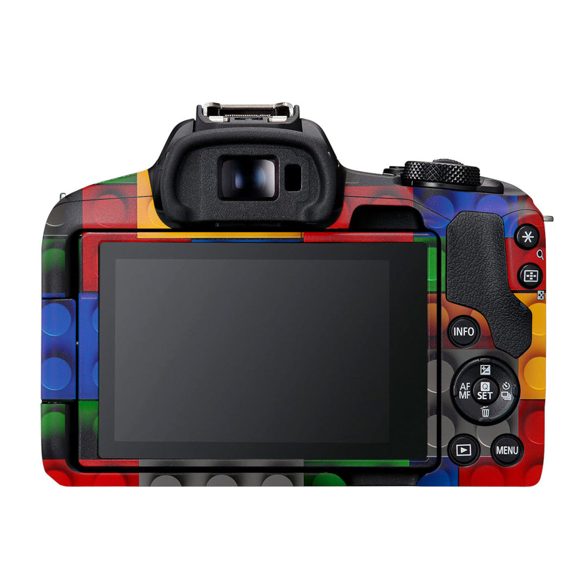 Colorful LEGO Brick Wall Pattern Canon EOS R50 Camera Skin