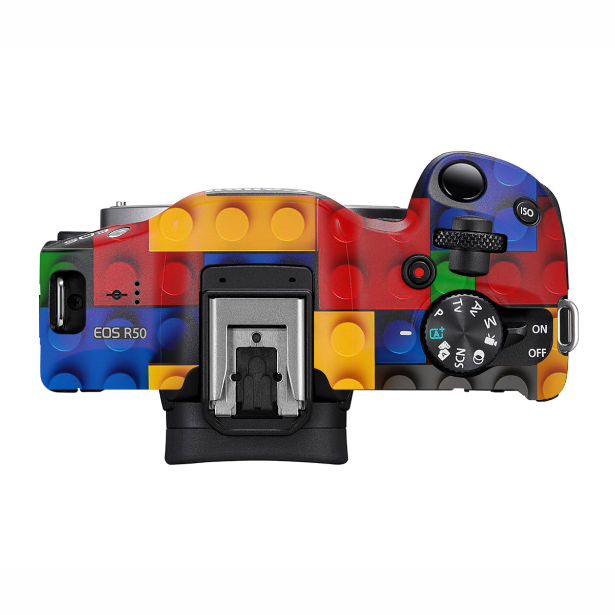 Colorful LEGO Brick Wall Pattern Canon EOS R50 Camera Skin