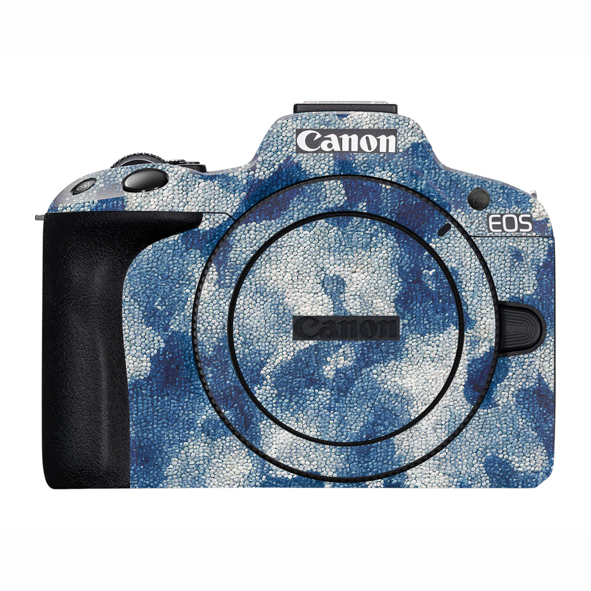 Blue Watercolor Fabric Canon EOS R50 Camera Skin