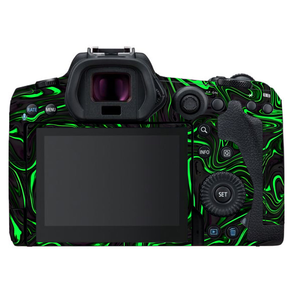 Green Liquid Pattern Canon EOS R5 Camera Skins