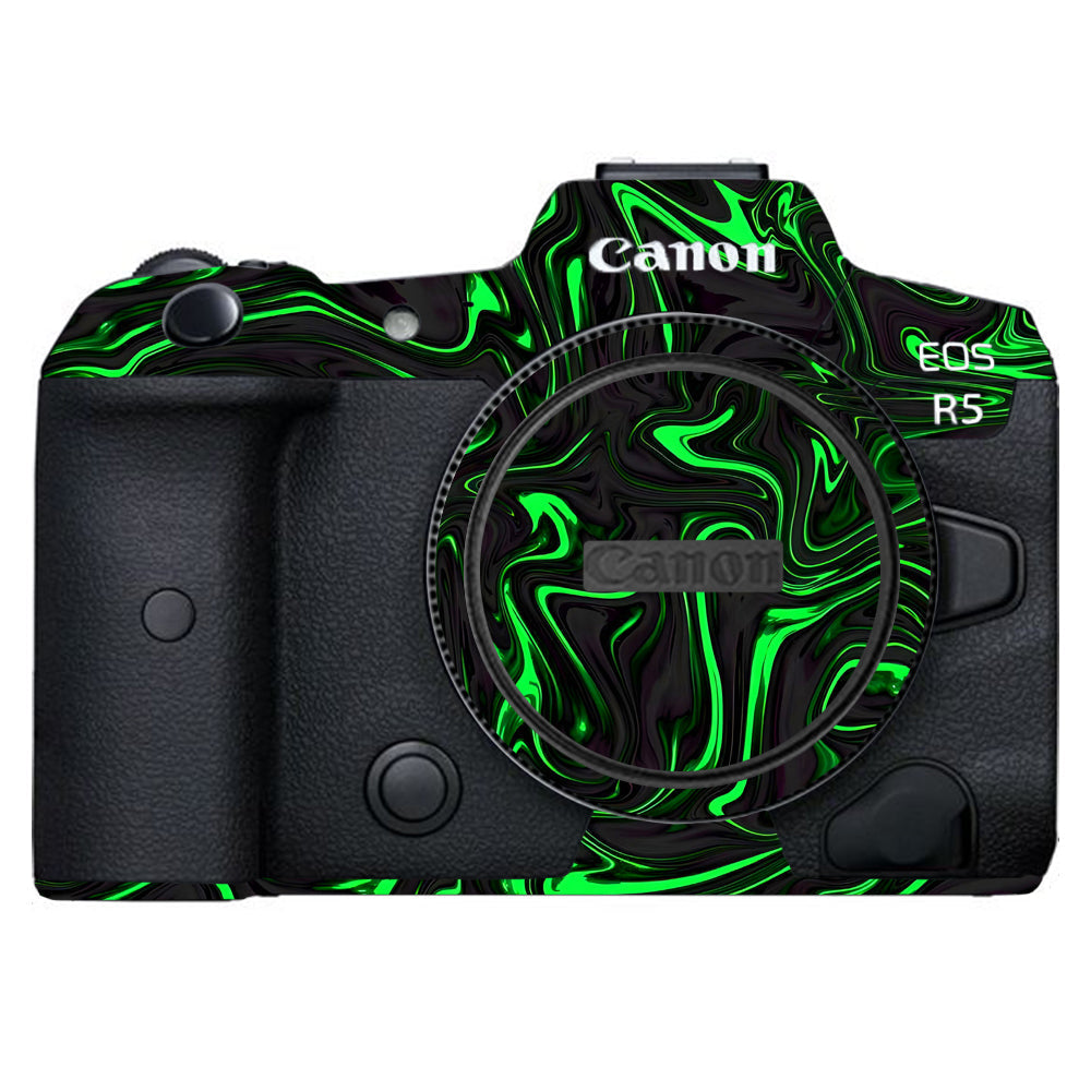 Green Liquid Pattern Canon EOS R5 Camera Skins