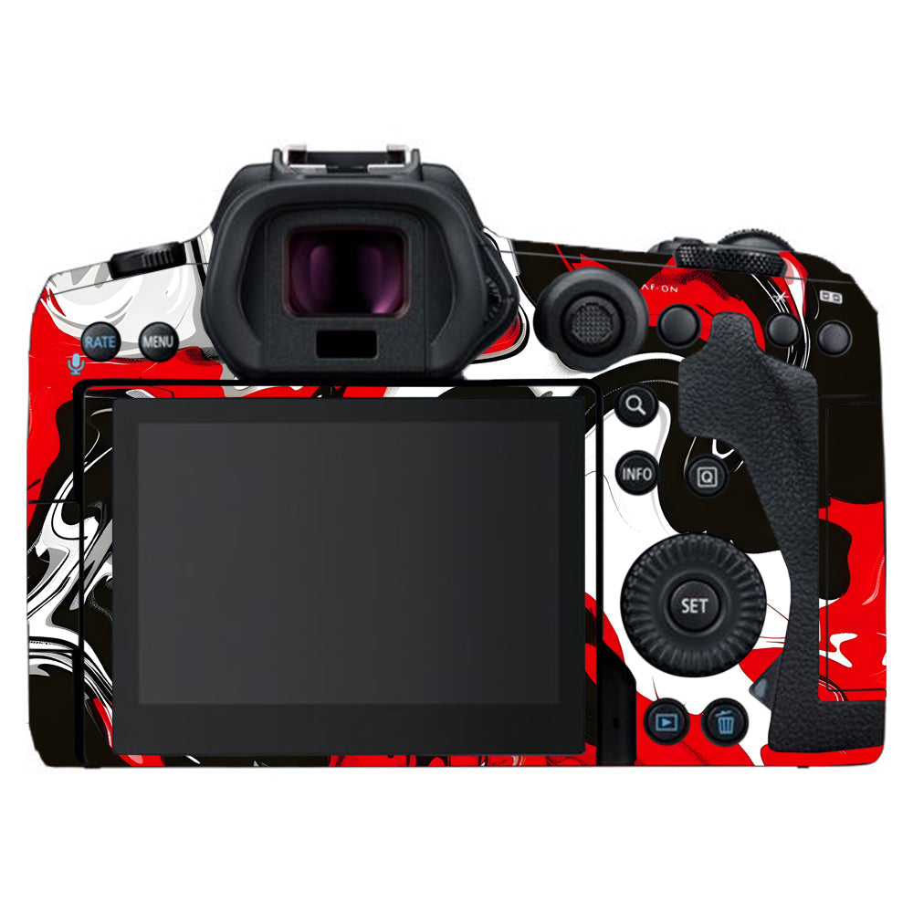 Scarlet and White Motion Canon EOS R5 Camera Skins